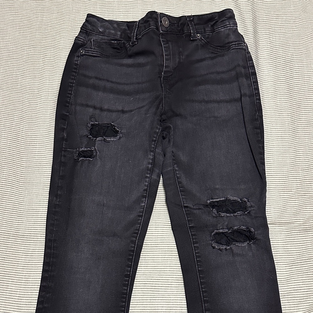 Maurices Black Distressed Women Jeggings